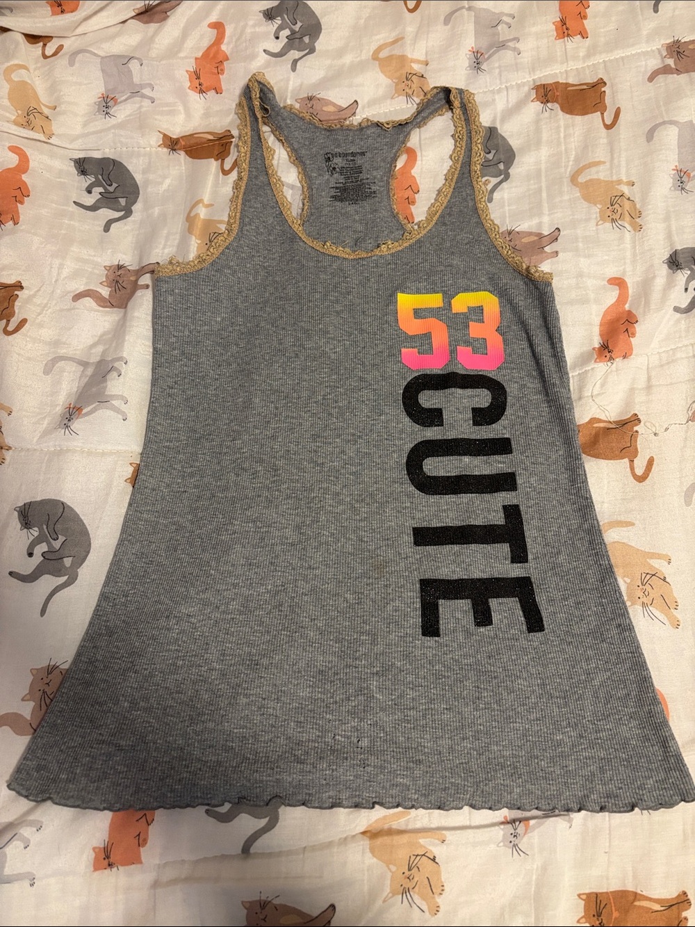 y2k no boundaries sparkly tank